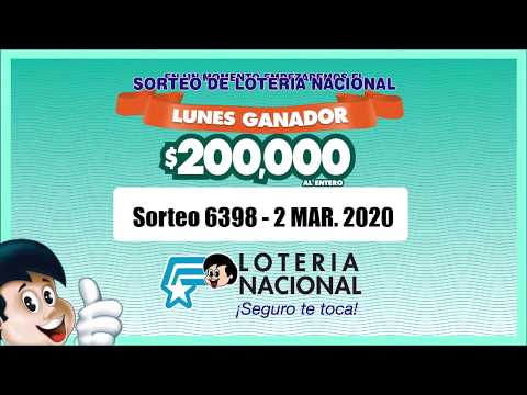 Sorteo Lotería 6398 2-MAR.-2020