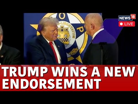 Donald Trump LIVE | Trump Wins Endorsement Of Fraternal Order of Police | Trump News LIVE | N18G