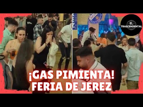 LANZAN GAS PIMIENTA EN UNA CASETA DE LA FERIA DE JEREZ