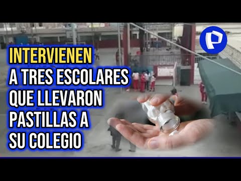 Trujillo: intervienen a escolares que llevaron a colegio bala y pastillas que contendrían droga