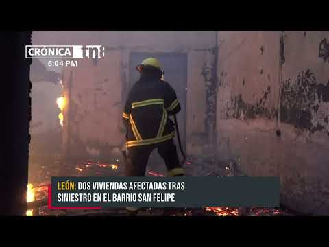 Una casa quemada y otra solo con daños, dejó un incendio en León - Nicaragua