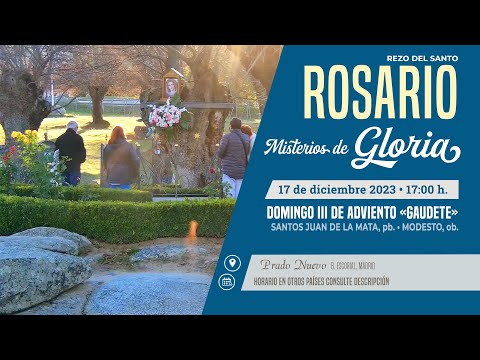 SANTO ROSARIO MEDITADO de hoy Domingo (Misterios Gloriosos) en DIRECTO desde PRADO NUEVO a las 17 h.