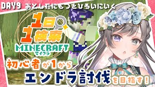 【Minecraft】初心者なのに縛りプレイ！？「1日1回検索」で何日でエンドラ討伐できる？～荷物捜索編～ DAY9【 #vtuber /灯