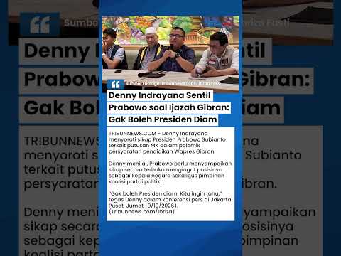 Denny Indrayana Tagih Sikap Prabowo soal Putusan <strong>MK</strong> terkait Gibran: Gak Boleh Presiden Diam