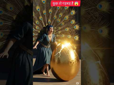 मयूर और दोस्त मुर्गी  !!🦚✅ #shorts#ytshorts #youtubeshorts #cartoonshorts #ai#animation 😜🐣