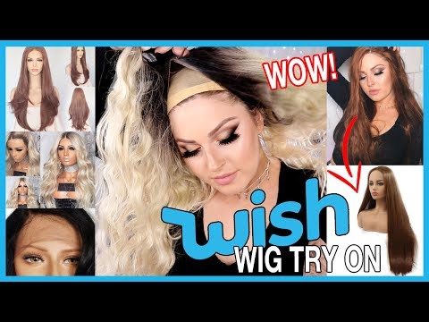 Trying On WISH APP Wigs! ?? Lace Front & Affordable Wish Haul!