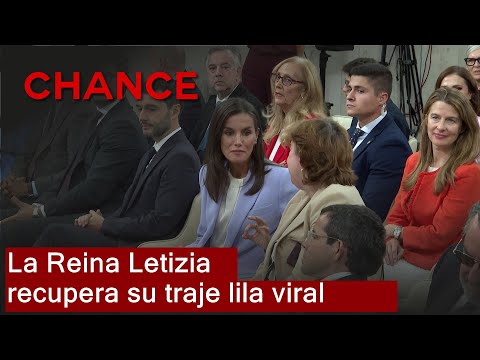 La Reina Letizia recupera su traje lila viral tras retomar su agenda oficial este lunes