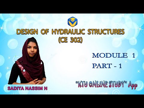 KTU DHS | DESIGN OF HYDRAULIC STRUCTURES - MODULE 1 - PART 1- S6 CIVIL | KOS -KTU ONLINE STUDY APP