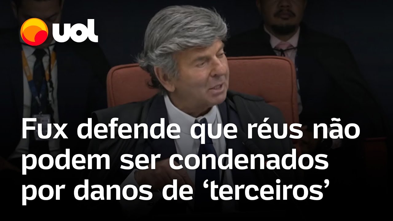 Fux diz que Bolsonaro e mais 7 réus não podem ser condenados por danos cometidos por terceiros