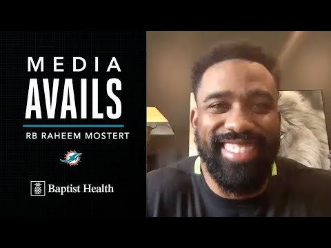 RUNNING BACK RAHEEM MOSTERT MEETS WITH THE MEDIA | MIAMI DOLPHINS video clip