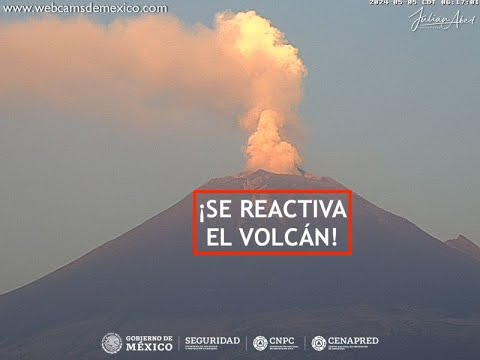 #POPOCATÉPETL | La actividad aumenta. El #Volcán #EnVivo