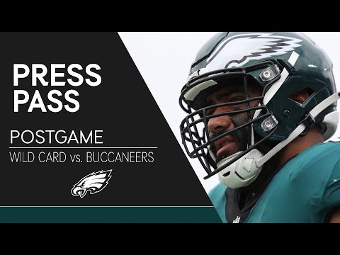 Eagles Players React to Playoff Loss to Buccaneers | Eagles Press Pass video clip