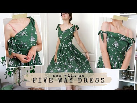 Video: Vintage Five Way Dress 🧵 Sew With Me