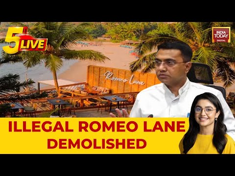 Goa Fire Tragedy: Bulldozers Demolish Luthra Brothers’ Illegal Romeo Lane Club in Vagator After 25