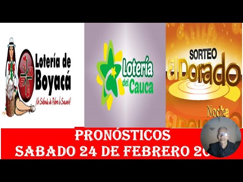 LOTERIA de BOYACA CAUCA y DORADO NOCHE Hoy 24 febrero 2024 Resultados Premio Mayor