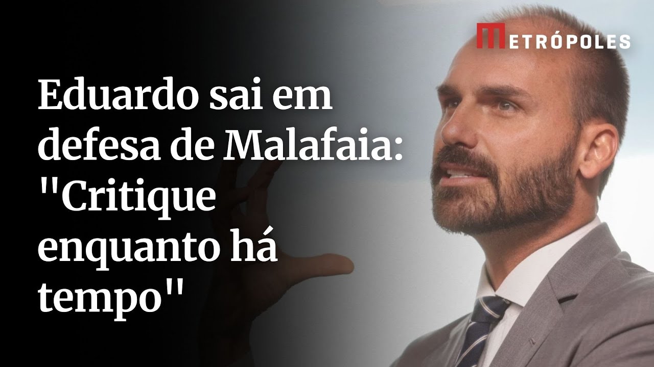 Eduardo sai em defesa de Malafaia Critique enquanto há tempo