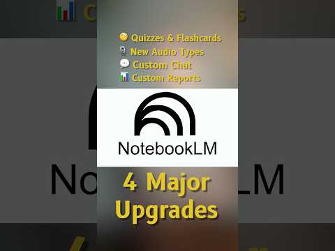 4 New NotebookLM Features 📚❓📝Quizzes, Reports, Audio & More #ai #notebooklm