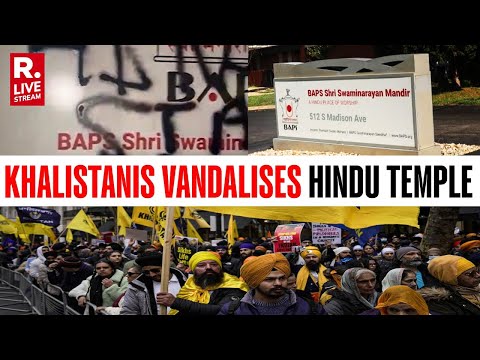 BREAKING LIVE: Pro-Khalistan Vandalises Hindu Temple, Make Anti-India Graffiti | USA