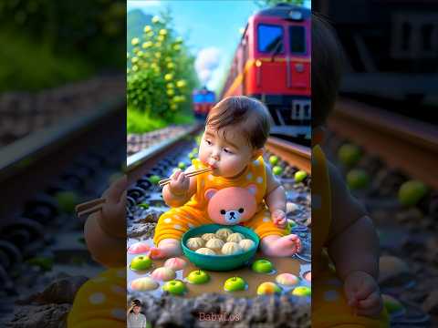 ❤️ Evolution of Baby: Train Attack on Baby for Food Eating #cat #cute #love #shorts BabyLos 25