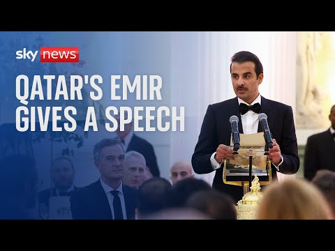 Watch live: Qatar Emir gives a speech as part of his UK state visit at Mansion House