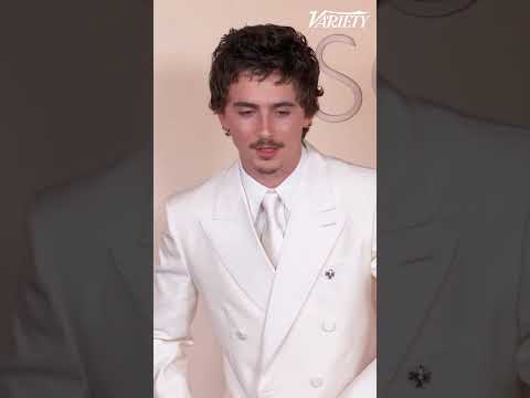 Timothée Chalamet walks the Oscars Red Carpet