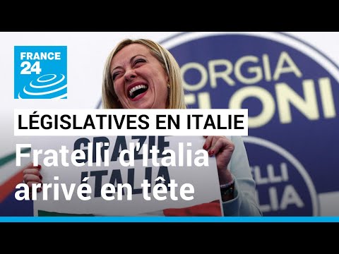 En Italie, le parti post-fasciste de Giorgia Meloni donné vainqueur des législatives • FRANCE 24