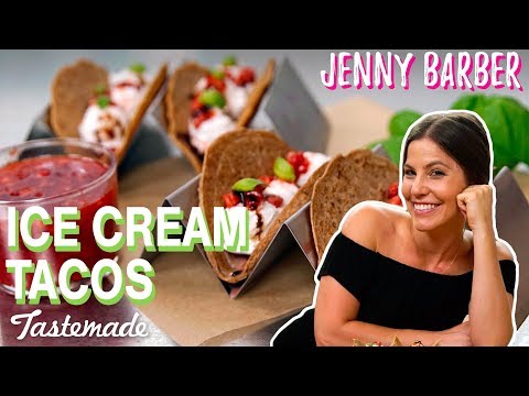 Ice Cream Tacos with Strawberry Sauce I Jenny Barber