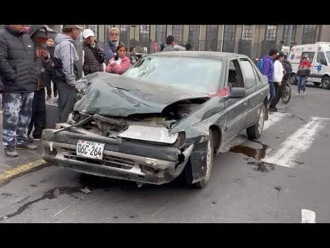 Chofer que causó accidente en avenida Abancay permanece en comisaria