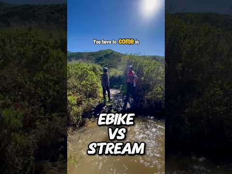 Ebike vs Stream. How do you cross when it’s blocking your trail?! #trailblazer #ebike #emtb #offroad