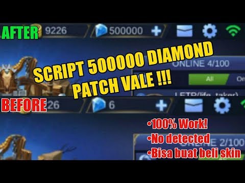 SCRIPT 500000 DIAMOND PATCH VALE!!! DIJAMIN WORK 100% !!!