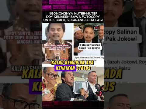 ROY SURYO KEBINGUNGAN! KEMARIN FOTOKOPI, SEKARANG UBAH OMONGAN