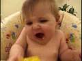 Cute Baby eating Mango