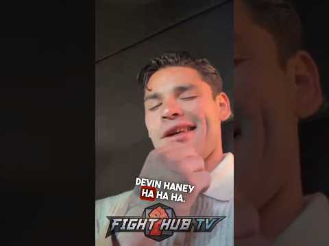 Ryan garcia laughs at devin haney smack at face off; tells him it’s over for him!