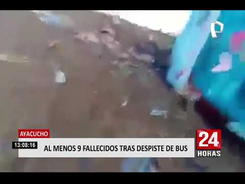Ayacucho: despiste de bus interprovincial deja al menos nueve muertos