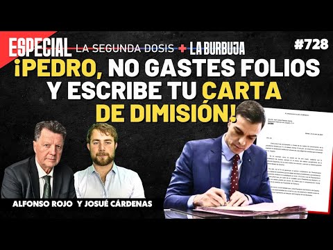 ¡Pedro, no gastes más folios y escribe tu carta de dimisión!