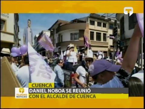 Daniel Noboa se reunió con el alcalde de Cuenca