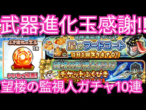 星ドラ実況742『武器進化の宝玉と望楼の監視人ガチャ10連』わいわい堂画