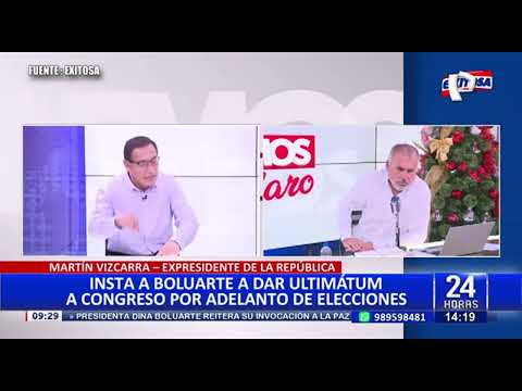 Vizcarra insta a Dina Boluarte a dar ultimátum al Congreso para aprobar adelanto de elecciones