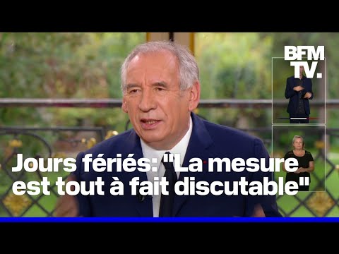 Jours fériés, budget, vote de confiance.... L'interview en intégralité de François Bayrou