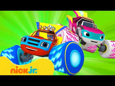 Blaze e Watts: melhores resgates e aventuras! ❤️🩷 | 90 minutos | Nick Jr. em Português