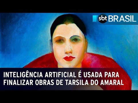 Inteligência Artificial é usada para finalizar esboços de Tarsila do Amaral | SBT Brasil (27/01/24)