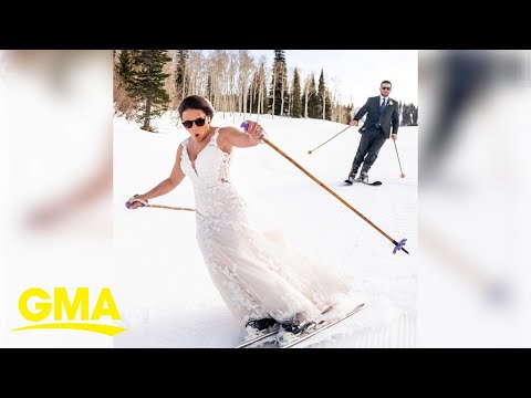 Epic ‘ski wedding’ photoshoot goes viral