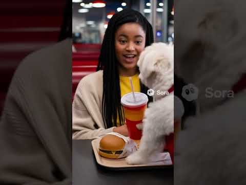 Hamburger Shop 2#Dog #Cute #Hamburger #Miss #Labour #Maltz #いぬ #かわいい #ハンバーガー #ミス #労働 #ちわまる #ai #sora