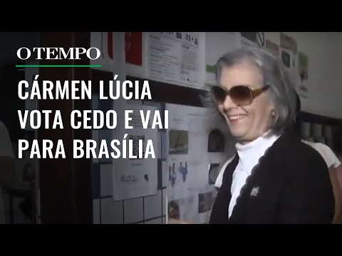 Presidente do TSE, Cármen Lúcia vota cedo em Belo Horizont e retorna a Brasília