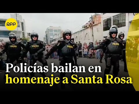 Chiclayo: Policías bailan danzas típicas en homenaje a Santa Rosa