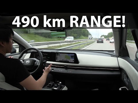 Nissan Ariya 63 kWh FWD test drive around Stockholm