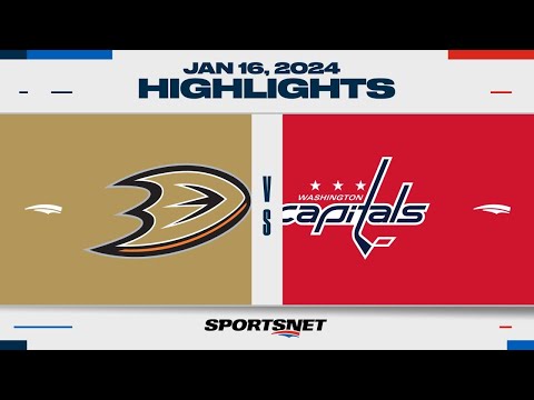 NHL Highlights | Ducks vs. Capitals - January 16, 2024