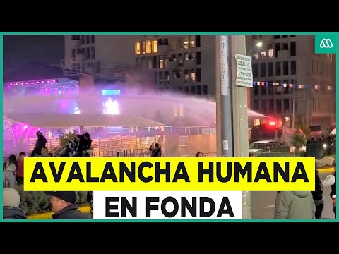 Hay 35 heridos: Avalancha humana obligó a suspender fonda en Lo Barnechea