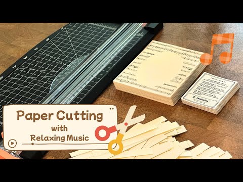 [作業用BGM] 注意書きと台紙のカット✂️🎧 Work/Study with me | Paper Cutting & Relaxing Music & Chill