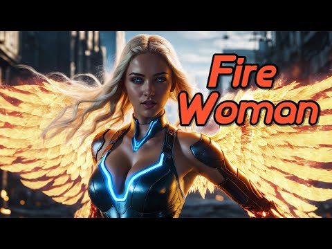 [AI Journey] Fire Woman   #AIJourney #SDXL #Fire #Woman #Superhero